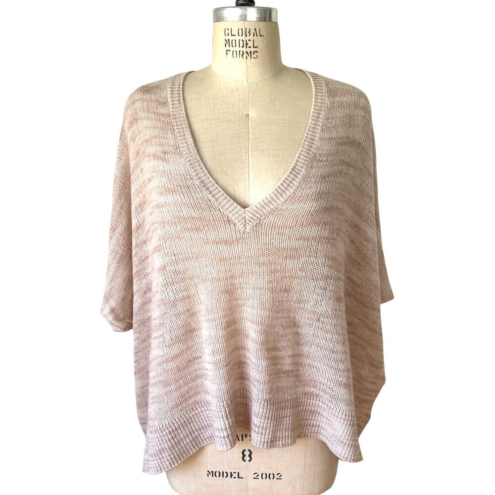 Zadig & Voltaire Cashmere V-neck Sweater in Toronto Pink Boxy Fit One Size